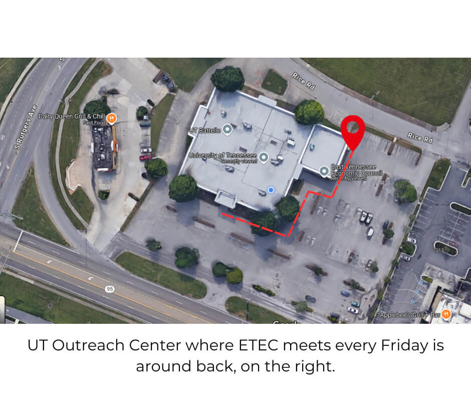 Birds Eye View of Outreach Center Directions Sign