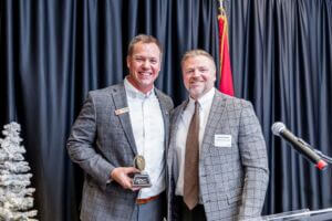 13 ETEC Annual Meeting 2025-Awardee Kris Meyer with Presenter Joe Storch 13 ETEC Annual Meeting 2025-Awardee Kris Meyer with Presenter Joe Storch