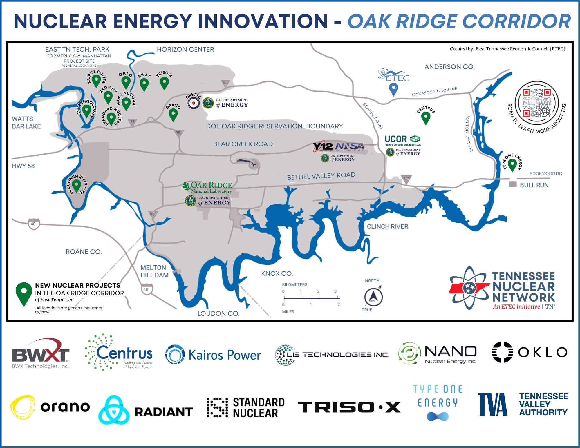2.20.26 New Nuclear Map - Oak Ridge Corridor - USE to Print 2.20.26 New Nuclear Map - Oak Ridge Corridor - USE to Print
