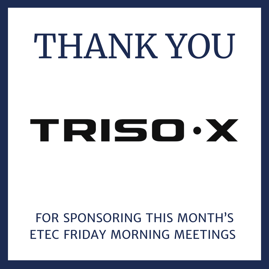 3.2026 TRISO-X Breakfast Sponsor Graphic for Website and Horizontal Table Sign