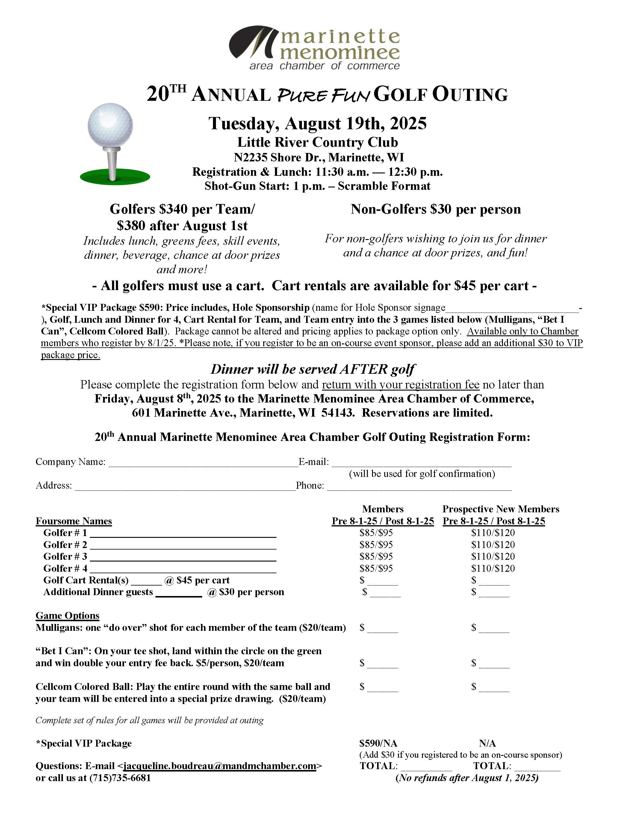Golf Flyer 2025- 1st out