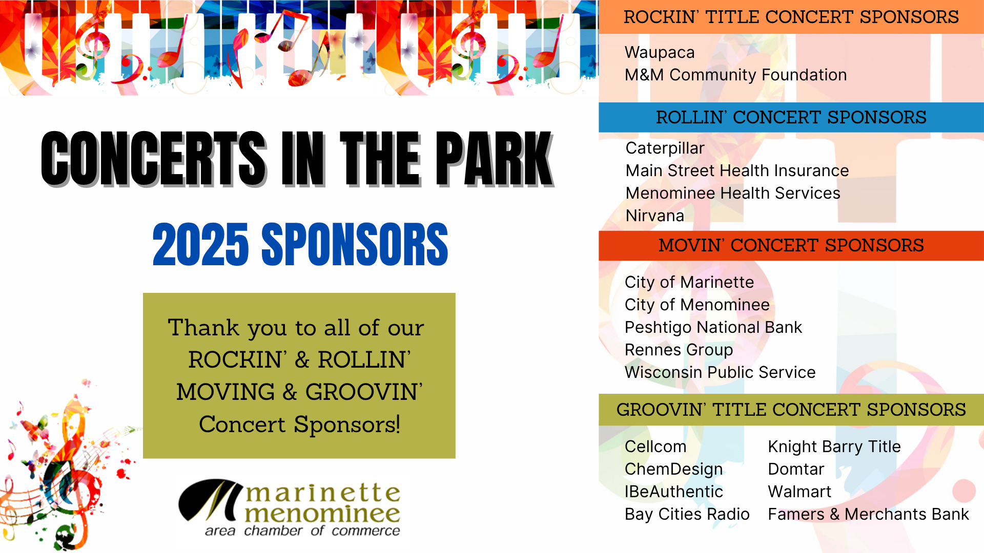 Sponsor Banner 2025 Final Thank You, 2025 Sponsors!