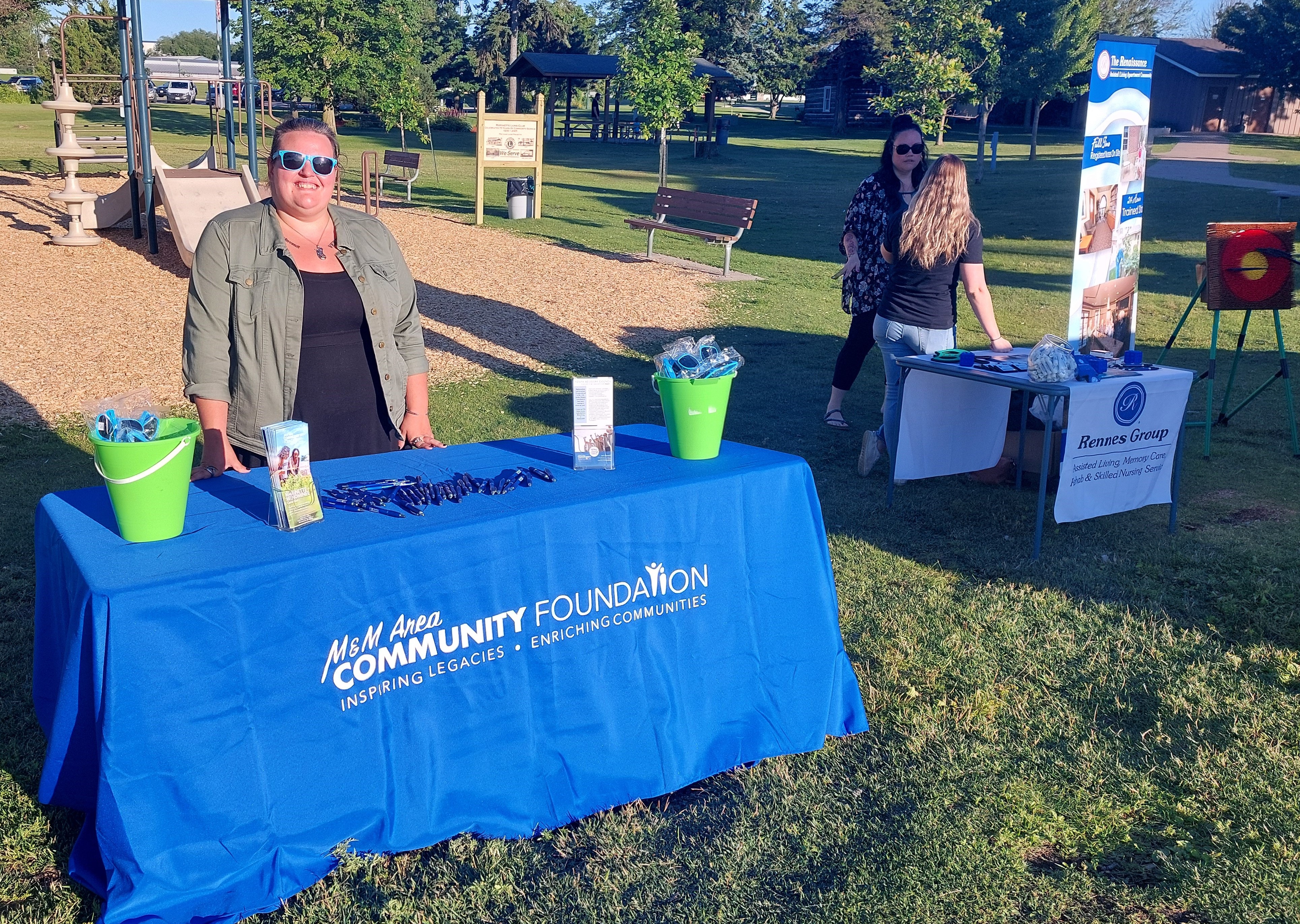 M& M Area Community Foundation at the 7.17.25 Concert in the Park - Rockin Title Sponsor!