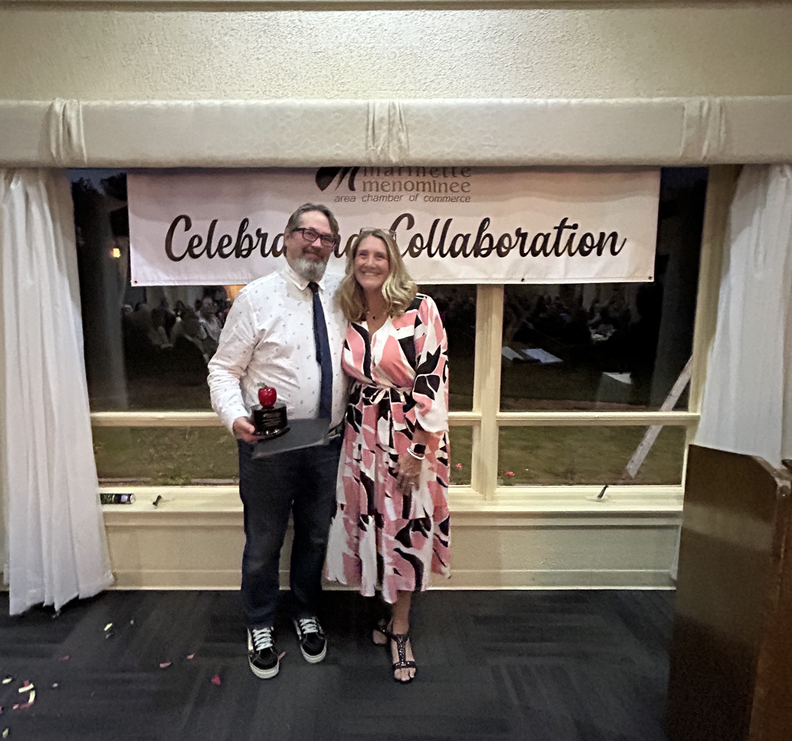 2025 Achievement in Education Recipient: Nate Djupstrom, Menominee High School / Cindy Bailey, NWTC Dean and '24-'25 Chamber Board President