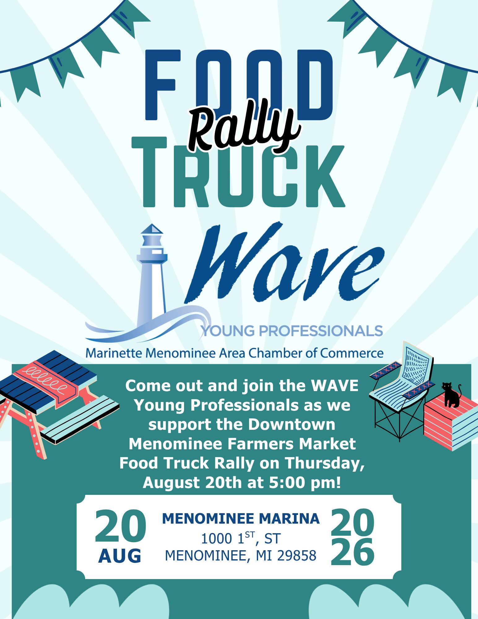 Food Truck Rally- 8.20 Get Registered by Emailing Ellen Grabian: ellen.grabian@mandmchamber.com