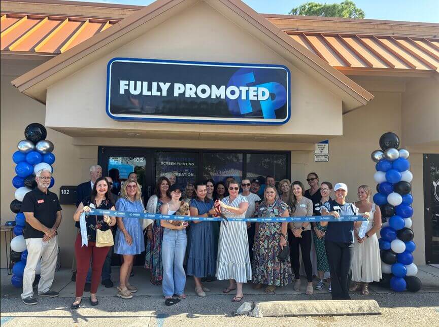 fully promoted ribbon cutting