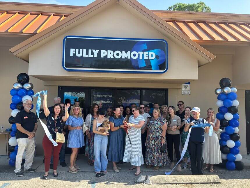 fully promoted ribbon cutting