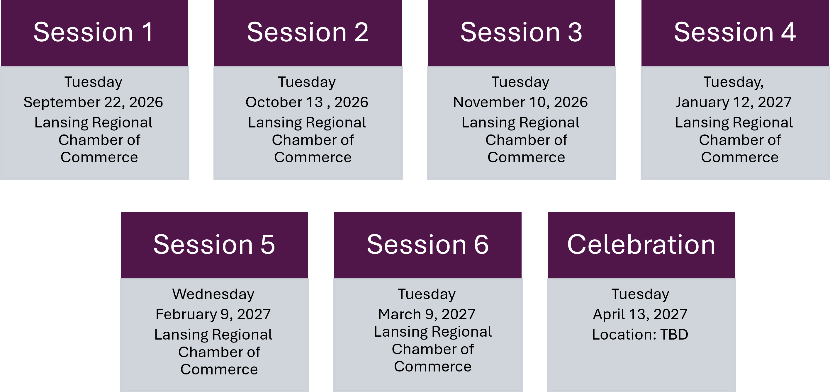 ATHENA Aspiring Leaders Schedule