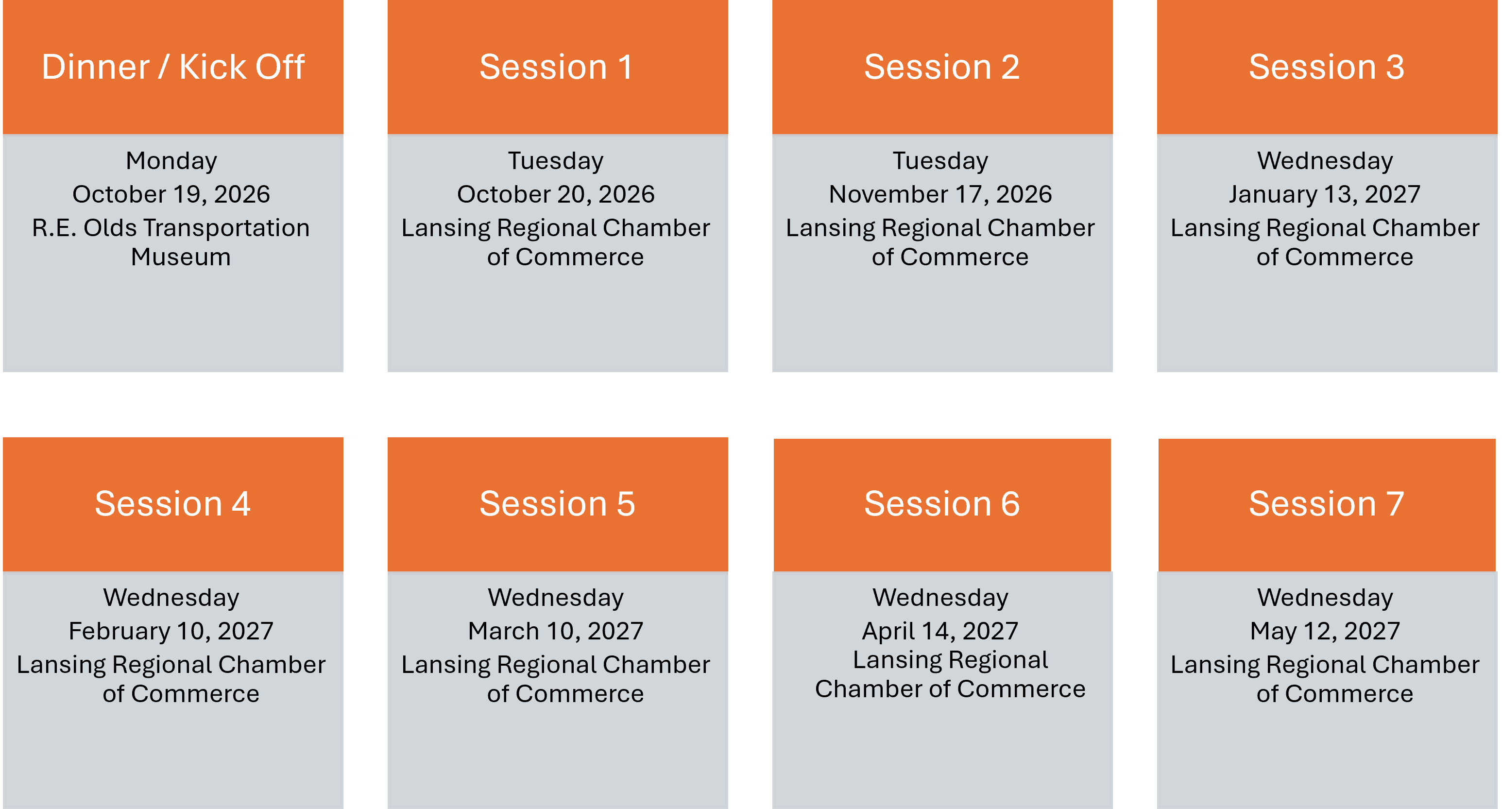 leadership lansing schedule
