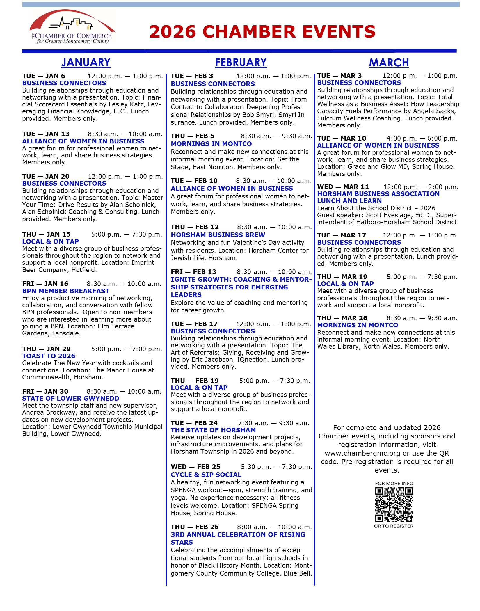 2026 1st Quarter Print Calendar