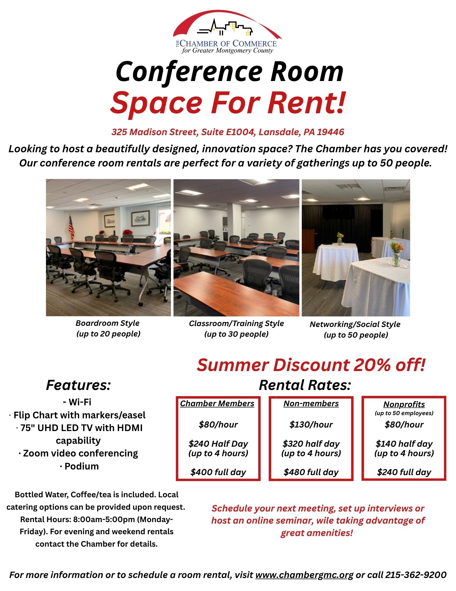 CONFERENCE ROOM Summer Discount