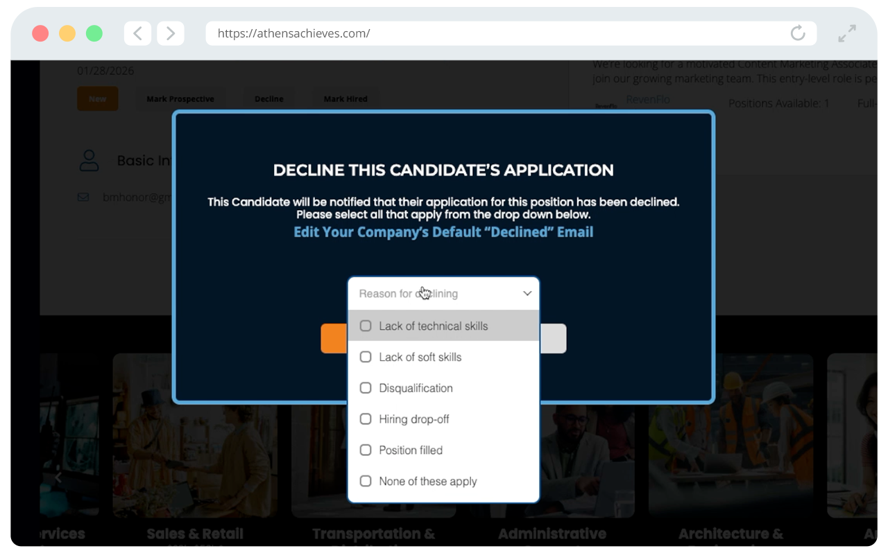 AA_8 Automatically Notify Declined Applicants AA_8 Automatically Notify Declined Applicants