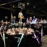 star wars decorated table at chairman's ball