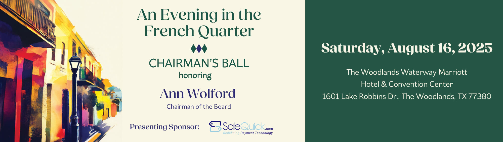 Chairman's Ball Website Banner