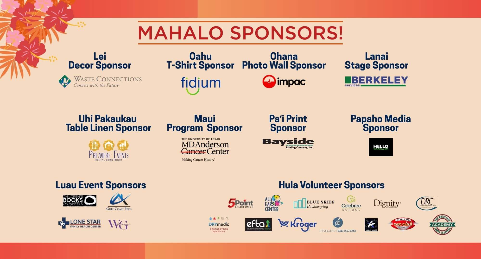 Volunteer Appreciation Luncheon Sponsors for Website