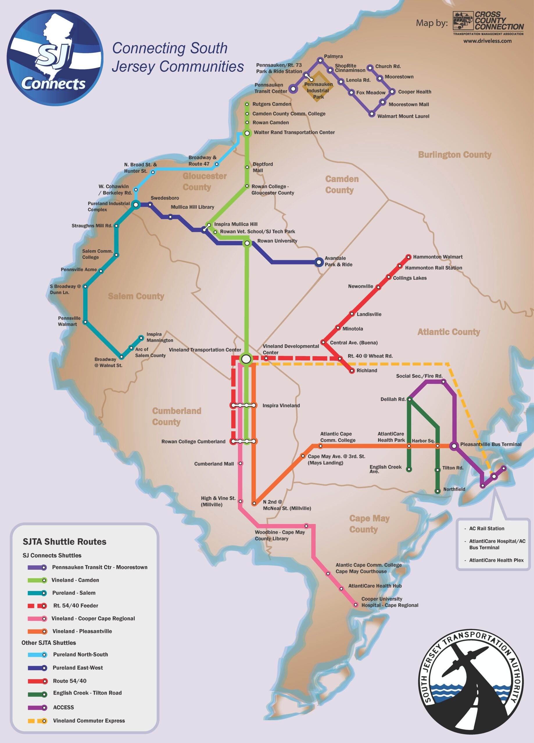 SJConnects Subway Map - Full Shuttle Network PDF