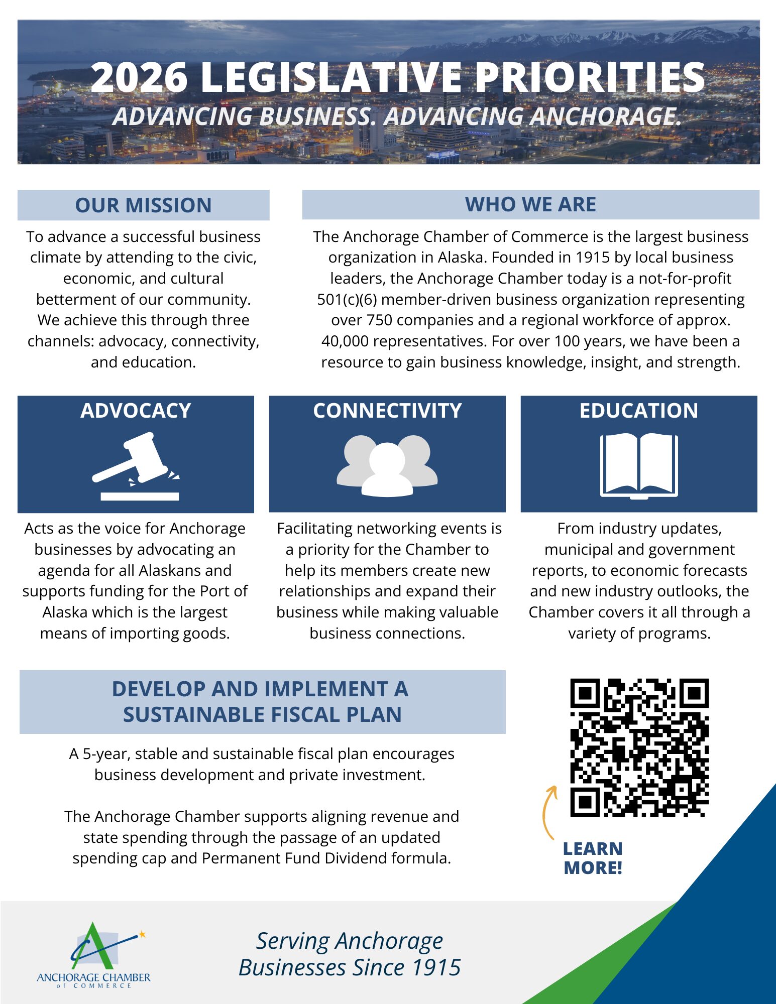 2026 Legislative Fly-In Priorities 1-sheet