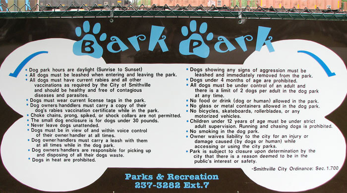 bark park rules