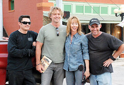 John Schneider with stunt crew