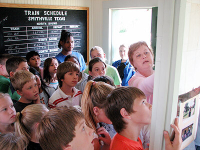 kids at railroad museum