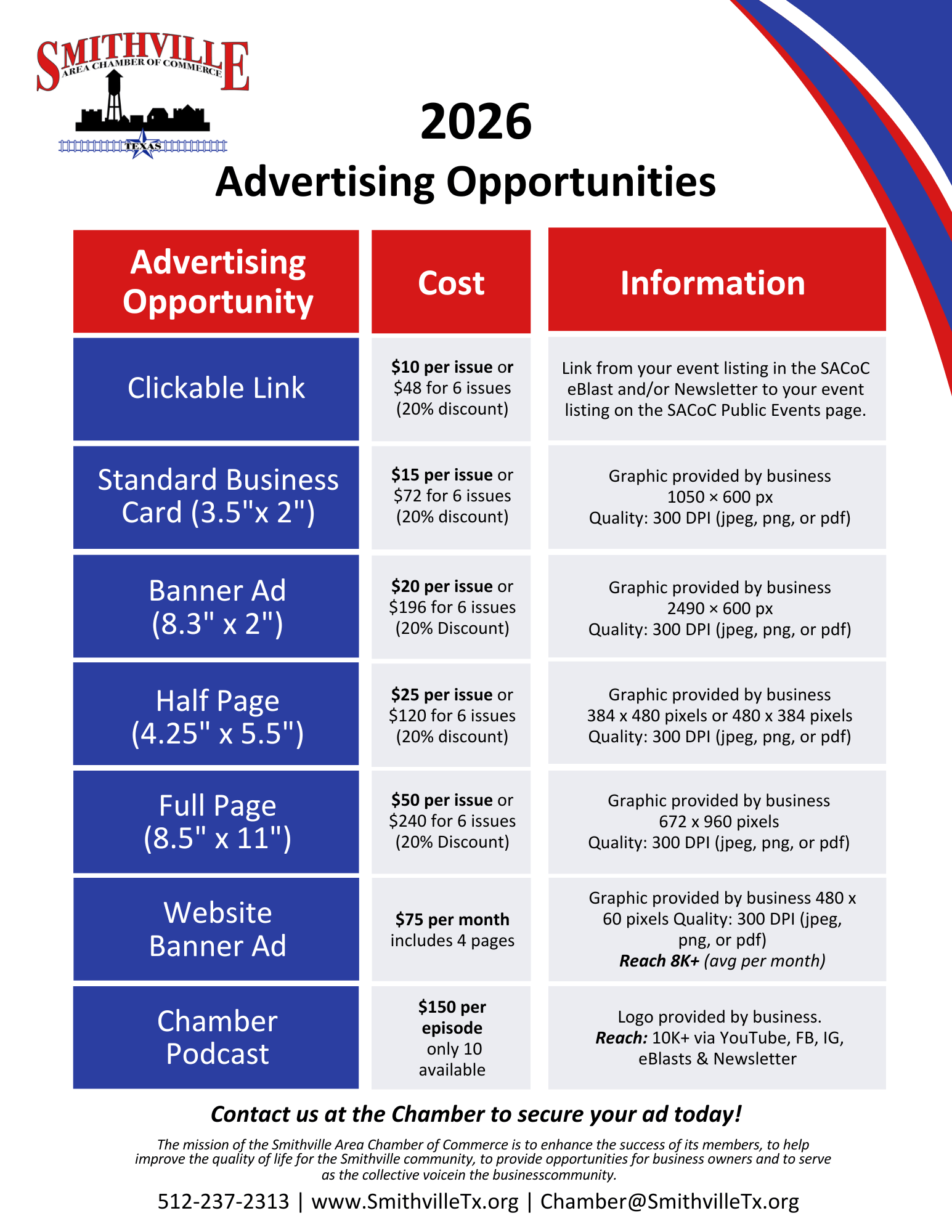 Advertising Opportunities