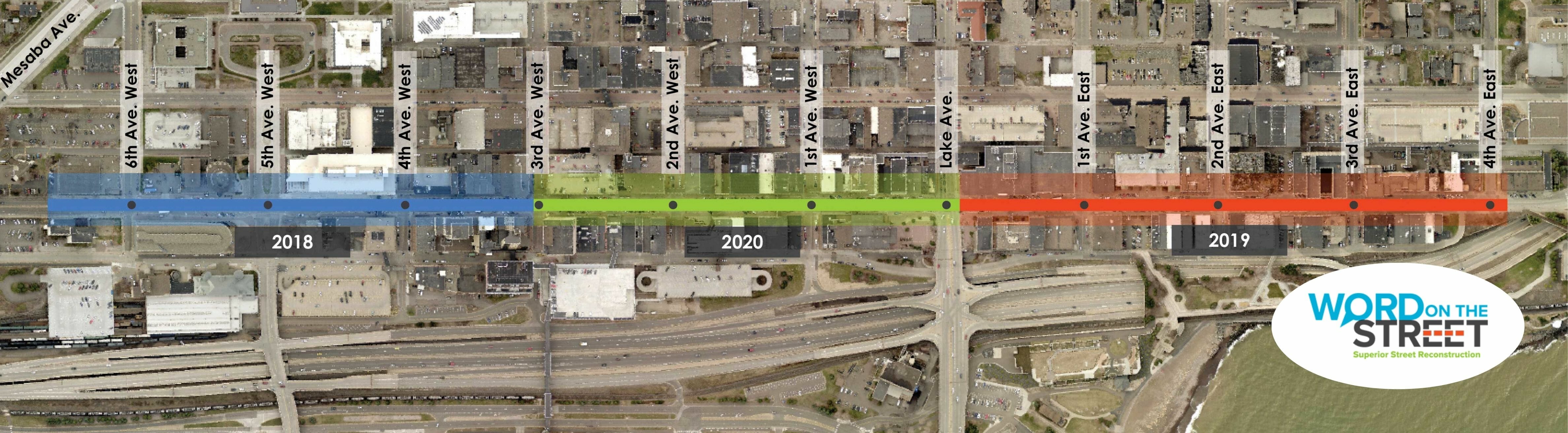 Superior Street Construction Phases