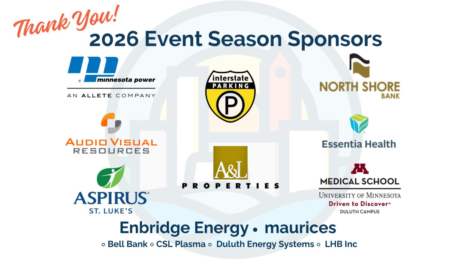 2026 Event Season Sponsors
