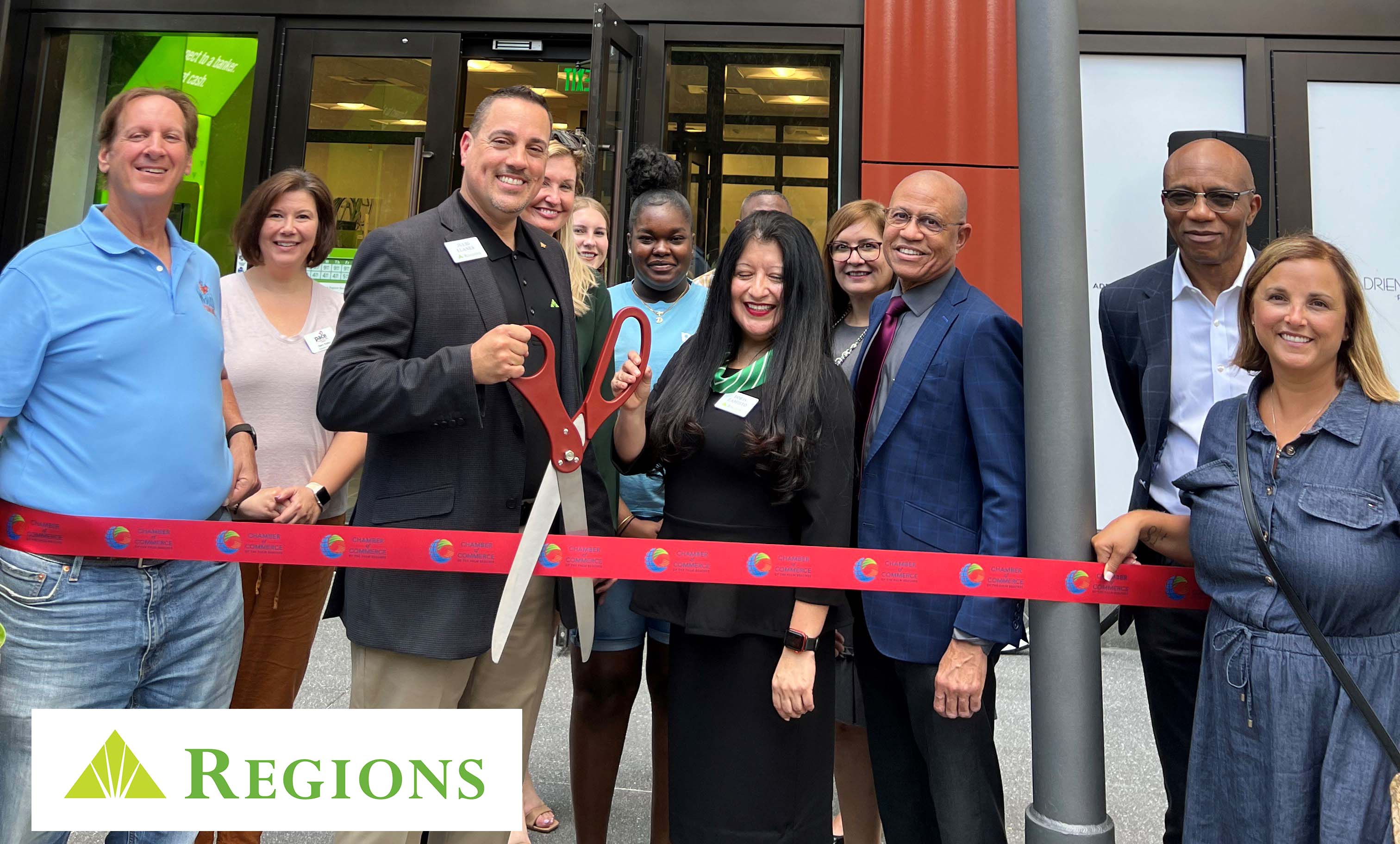 1ribbon cutting Regions Bank