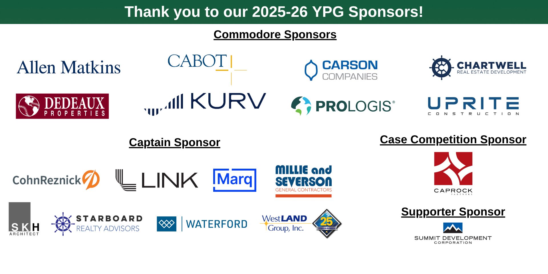 2025-26 YPG Sponsors