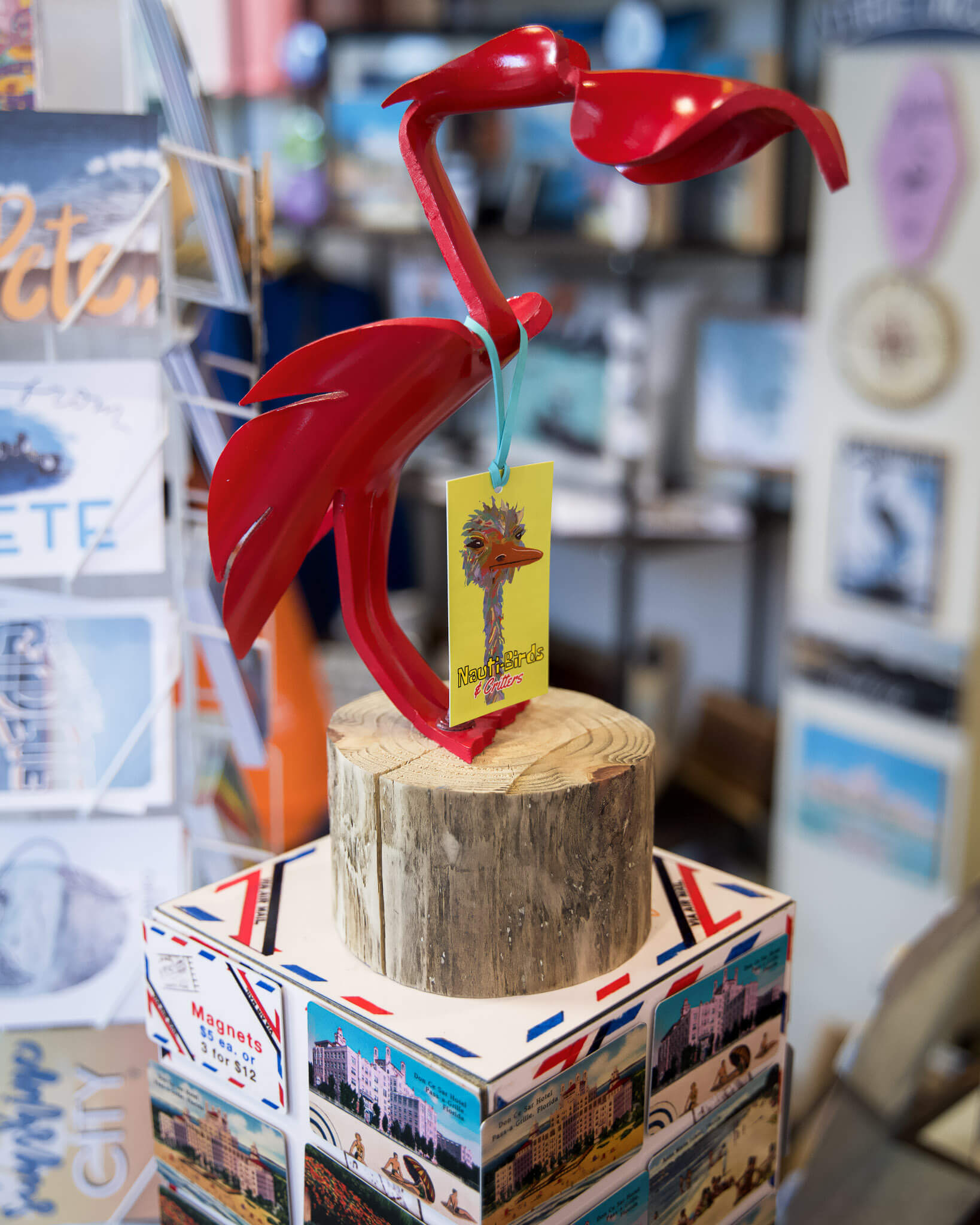 Red Nauti-Birds Statue St Pete Store