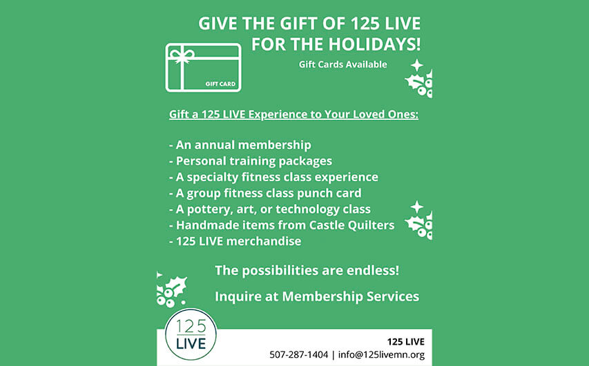 125 LIVE gift option list