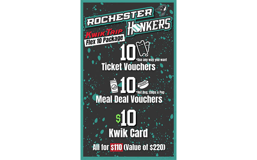 Rochester Honkers Kwik Trip Flex 10 Package Graphic