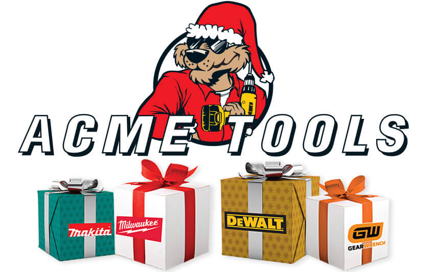 Acme Tools Logo and Gift Boxes