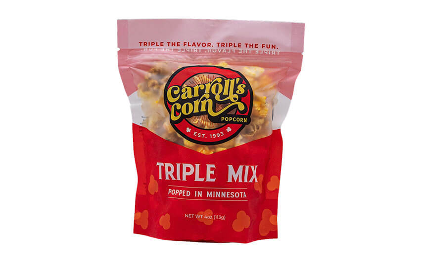 Bag of Carroll's Corn Triple Mix Popcorn