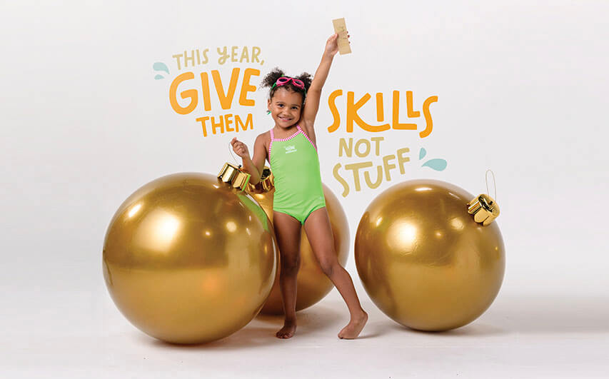 Graphic of "This year, give them skills not stuff"