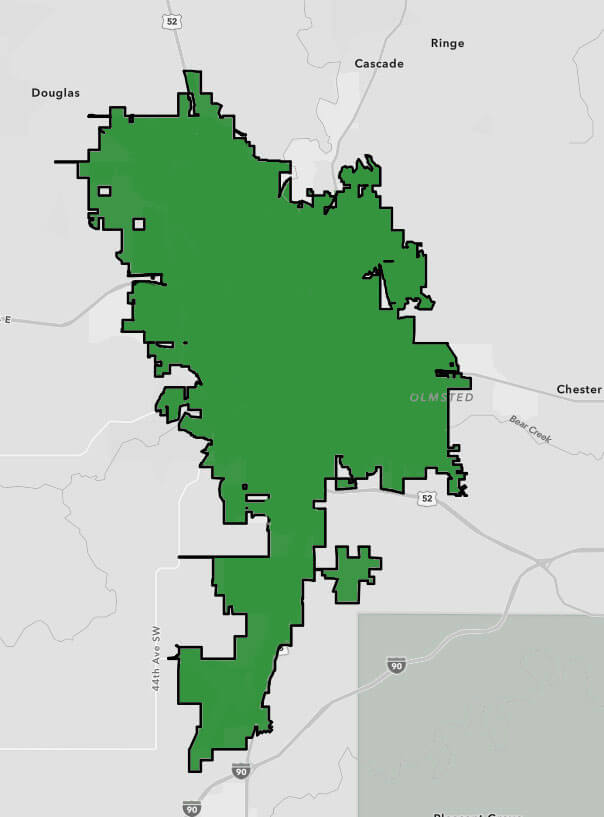 Map of Rochester