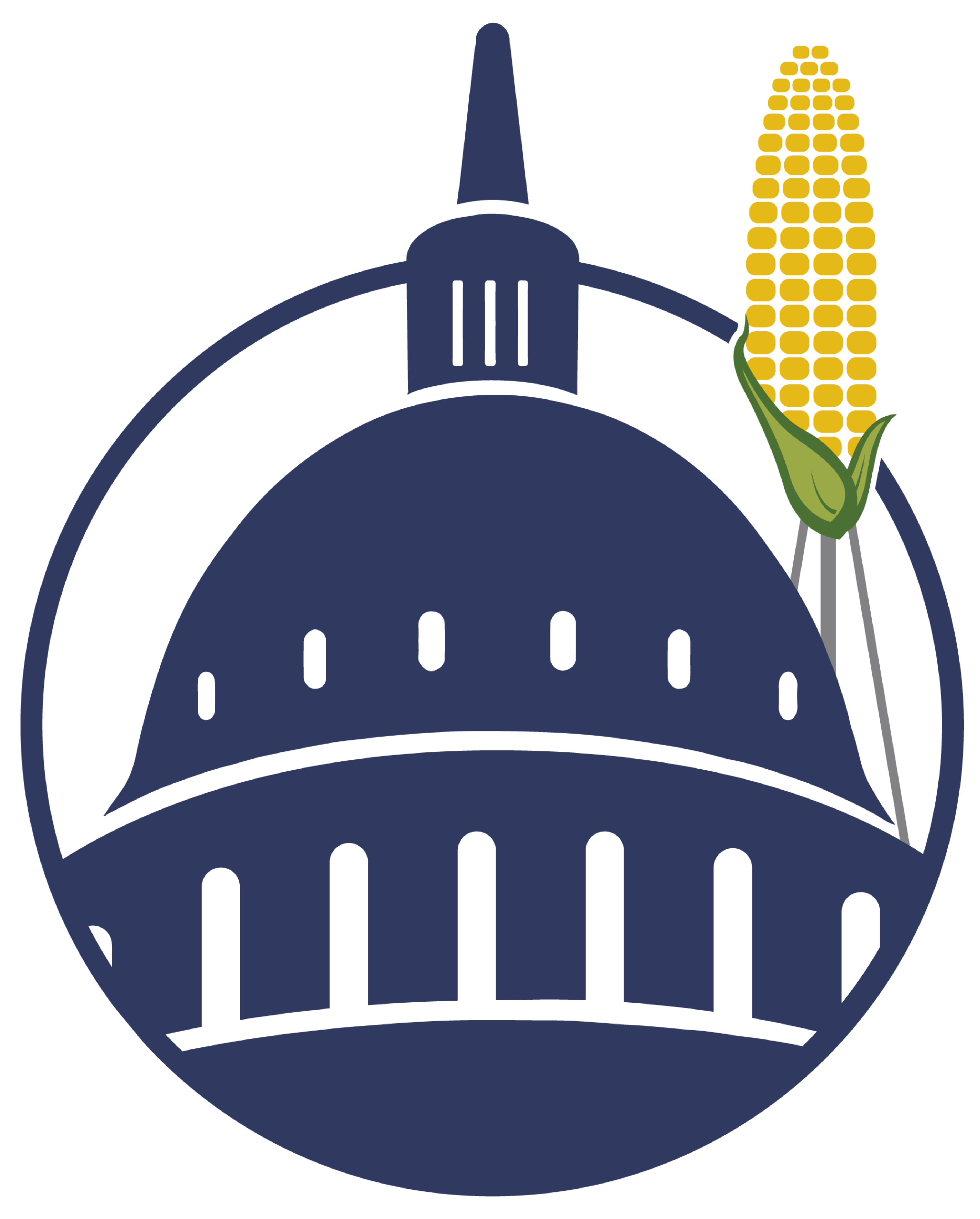 Capitol Building with Corn Cob Tower Logo
