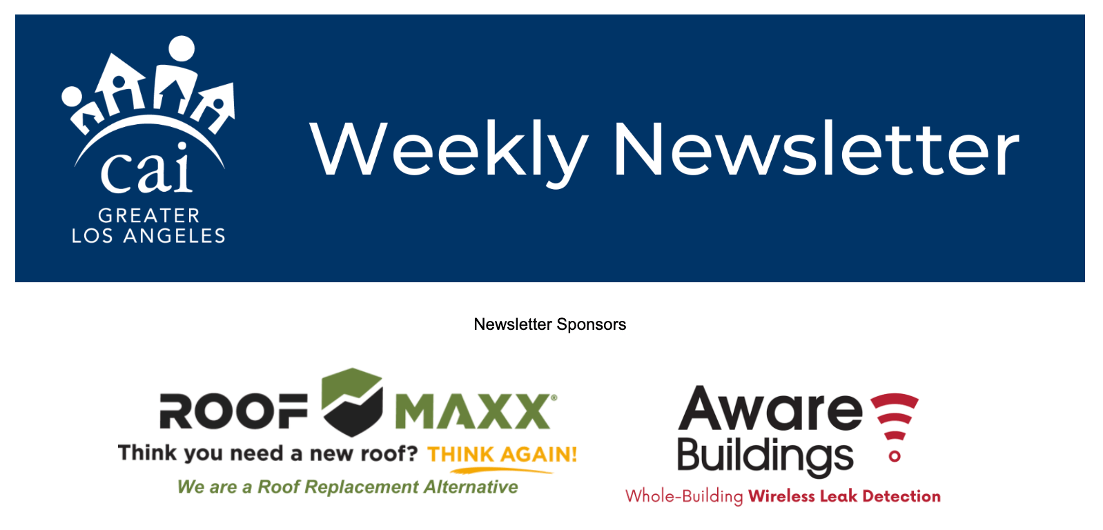 Weekly Newsletter Sample
