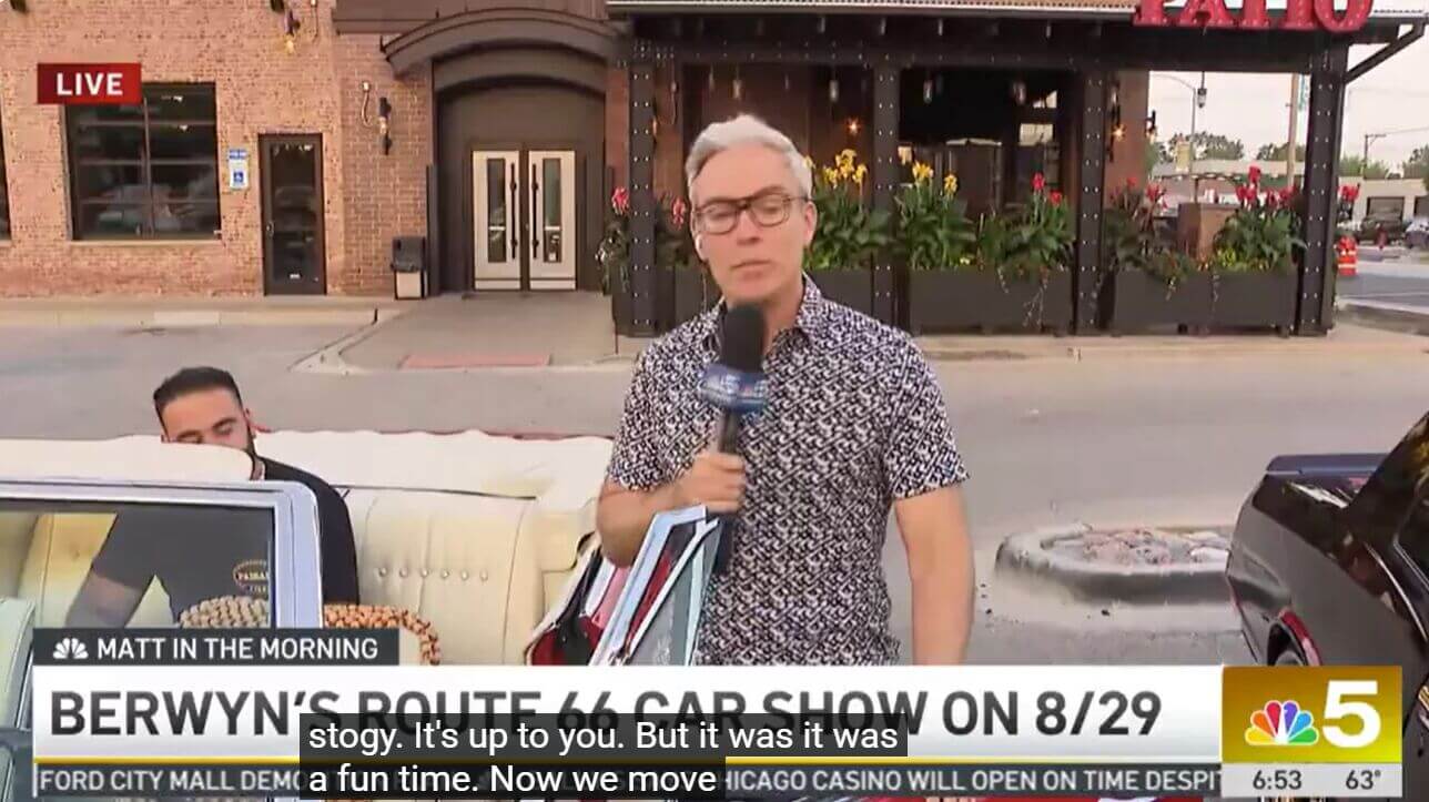 Berwyn Route66 Car Show Featured on Matt in the Morning Part 2