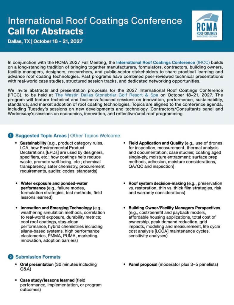 IRCC Call for Abstracts