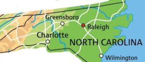 NC Metro areas map