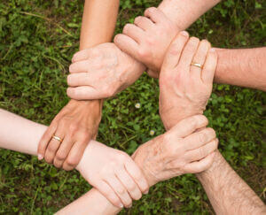 hands connected