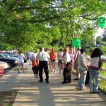 People on the sidewalk