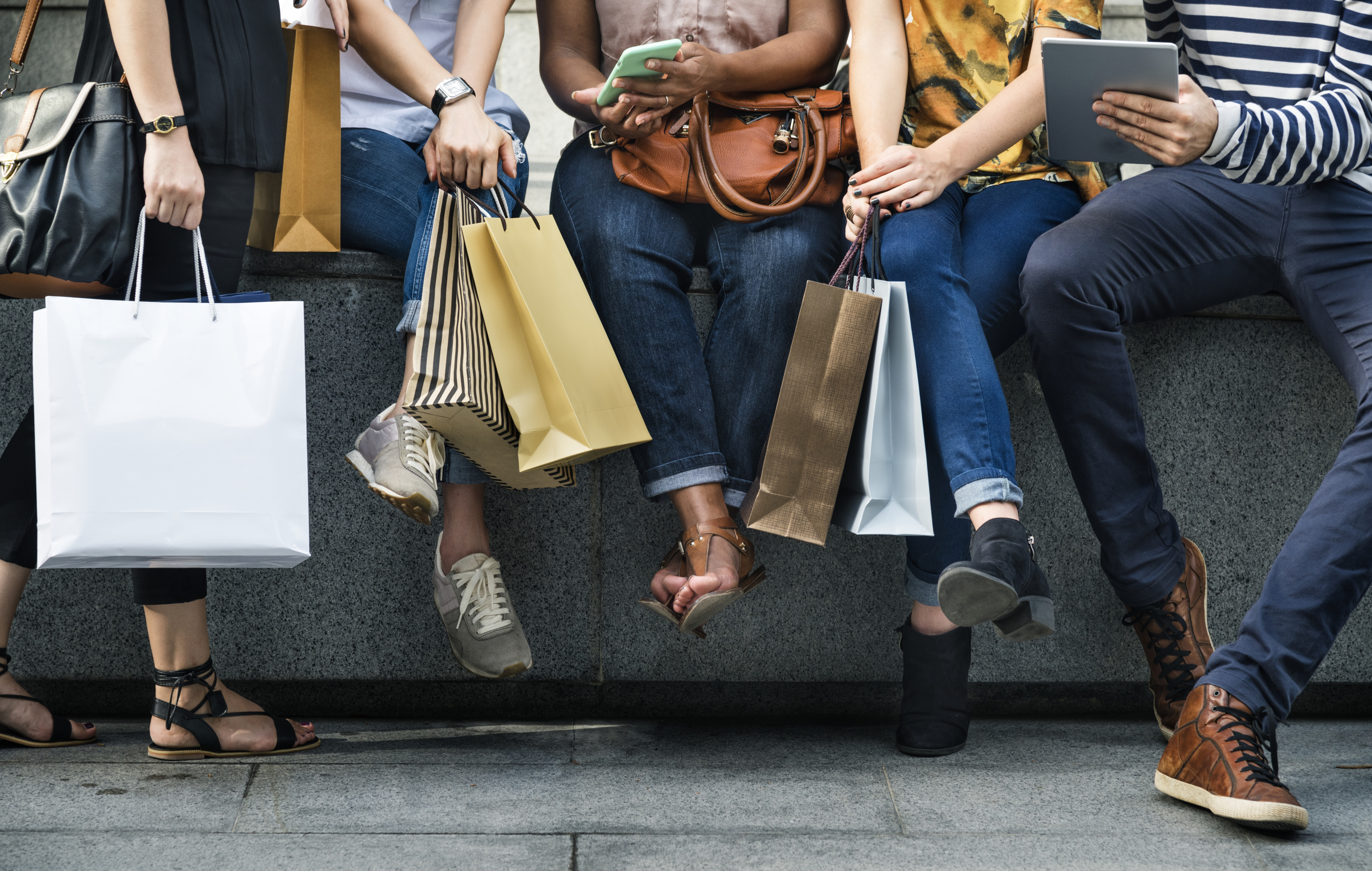 Group Of People Shopping Concept