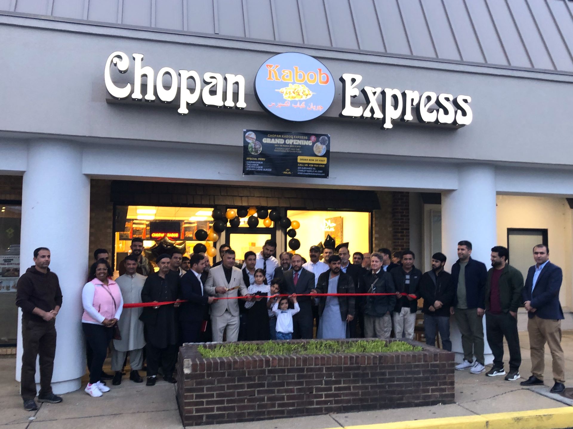Ribbon Cutting at Chopan Kabob Express Charlottesville Regional