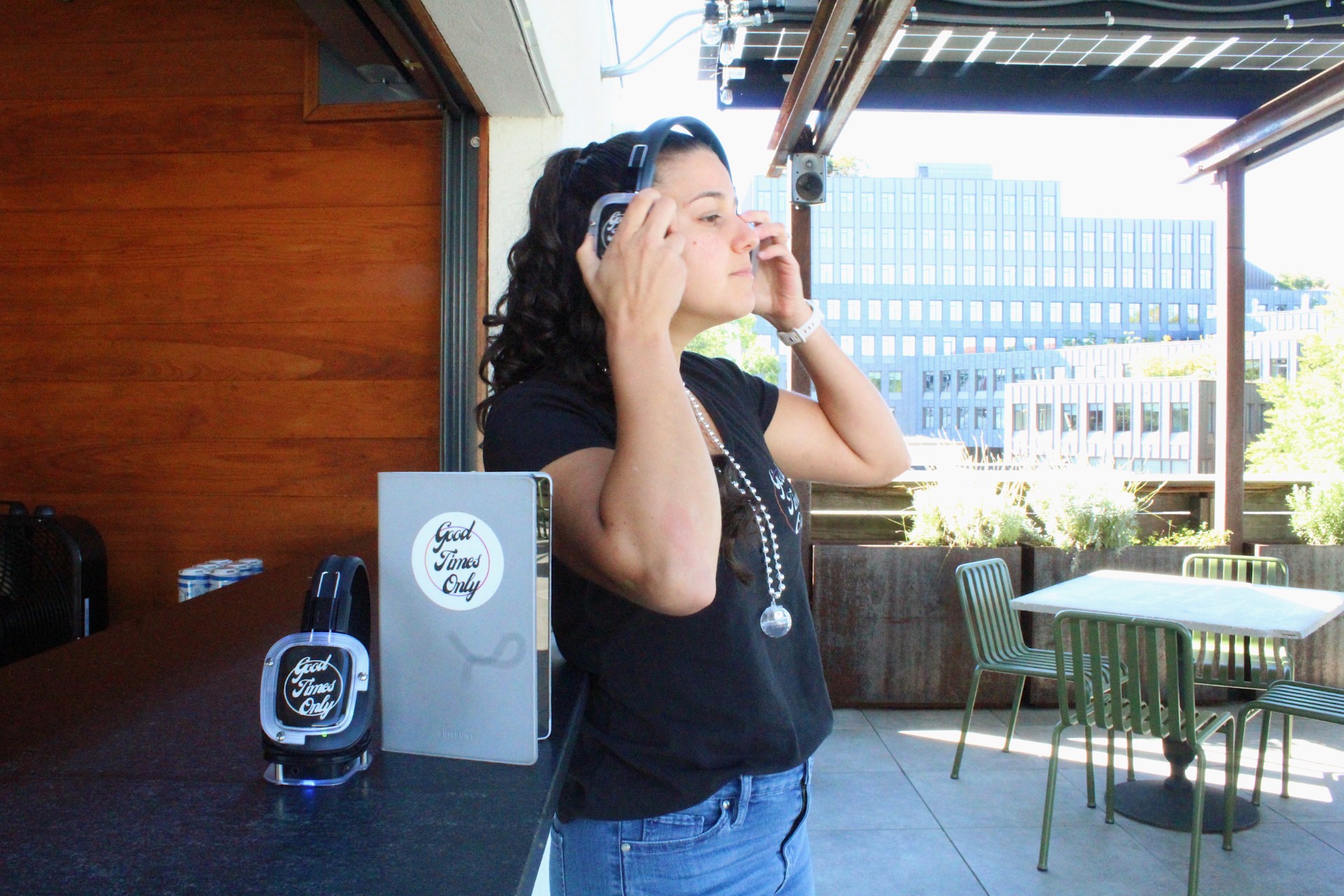 Krissy Muniz, Founder of Good Times Only Krissy Muniz, Founder of Good Times Only pictured on the Common House rooftop terrace.