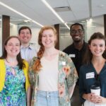 Charlottesville Rising Professionals Executive Committee and Chamber Staff Liaison at the August Coffee Networking event.