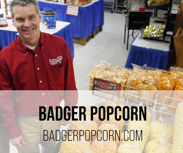 badger popcorn button