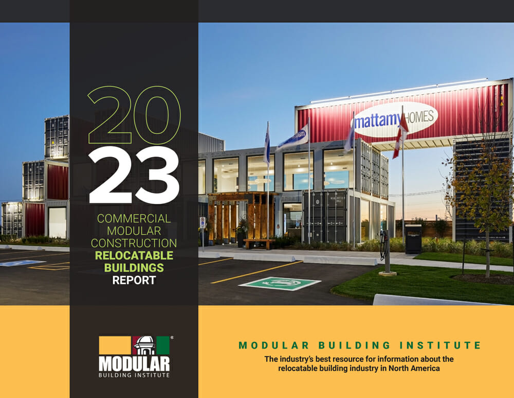 Relatório 2023 sobre edifícios realocáveis do Modular Building Institute