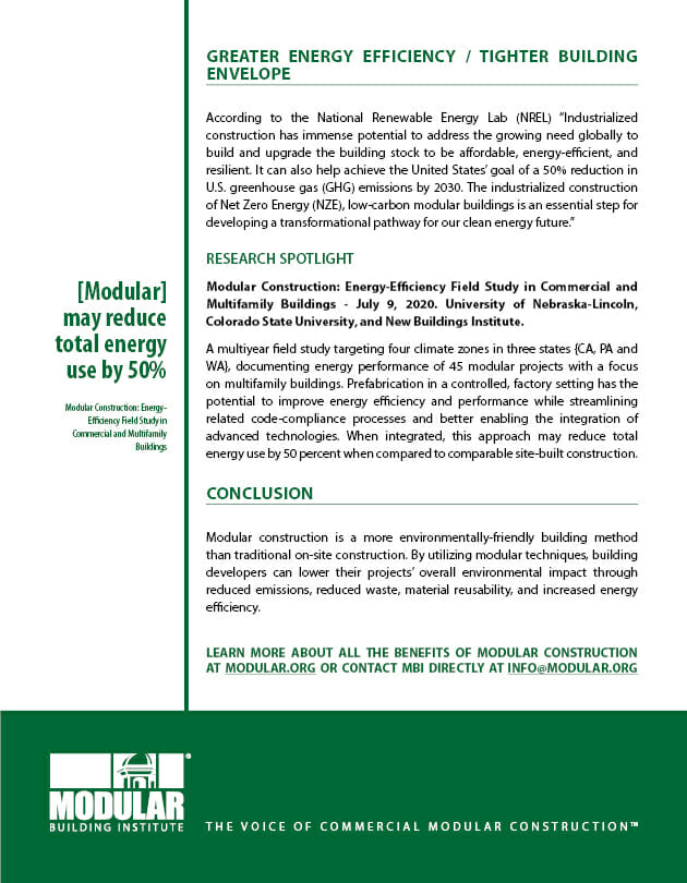 Página 6 del informe de MBI sobre sostenibilidad en la construcción modular